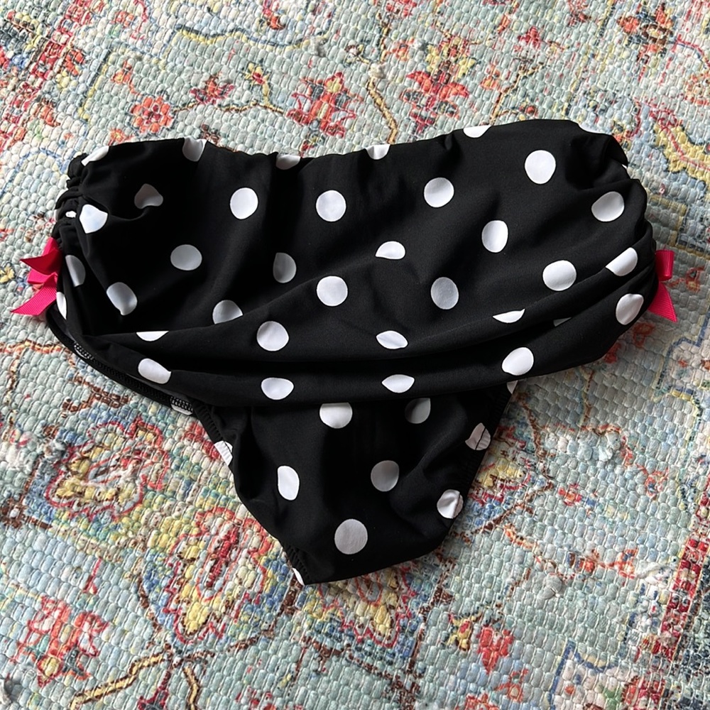 VENUS Marilyn Polka Dot Bikini Bottom Black & White Pink Size 12 - Picture 8 of 10